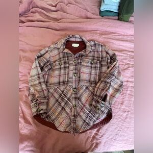Anthropologie Hudson Plaid Shirt Jacket Size Small